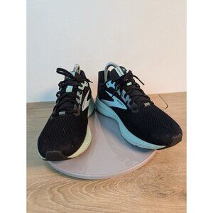 Brooks Shoes Womens Size 8.5 B Launch Black Teal Mesh Running Sneaker